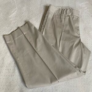 Talbots curvy crop pants in tan, size 10